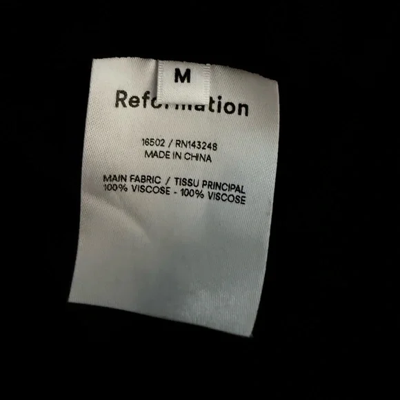 Reformation Black and White Floral Wrap Dress - Picture 5 of 5